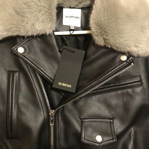 Six Crisp Days | vegan leather faux fur collar